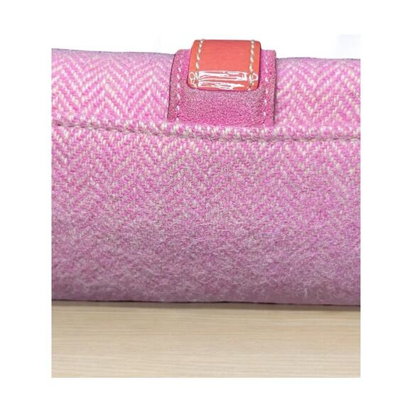 Vintage Coach 1408 Hamptons Herringbone Wool Satchel & FS5878 Wristlet - Picture 15 of 16